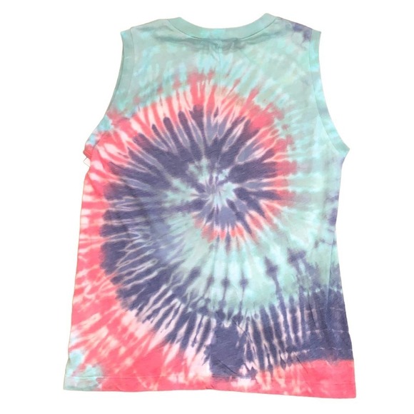 Wildfox Eat Pie Tie Dye Tank Top Muscle T-Shirt Graphic Multicolor NWT XS - Picture 4 of 10